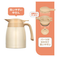 サーモス 卓上ポット 1000ml クリームホワイト TTB-1001 CRW 1個