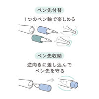 セーラー万年筆 万年筆ペン先のつけペン hocoro 中字 グレー 12-0135-421 1個