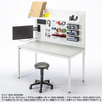 サンワサプライ 作業台 幅1500×奥行770×高さ1700mm グレー×ホワイト RAC-WDKT15077W 1台（直送品）