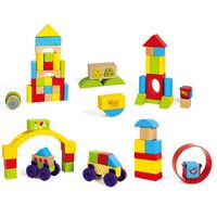 Hape 遊び方いっぱいカラフルつみき E8866 1個