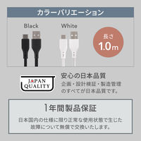 オウルテック マグネットケーブル AtoC【スタンダード】 ブラック OWL-CBMGCA10-BK 1個