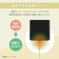 オウルテック 編み込みシリコンケーブル Type-AtoC キナリ OWL-CBSRCA15-KI 1個