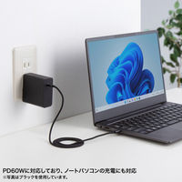 サンワサプライ USB Type-Cシリコンメッシュケーブル(PD60W・1m・ホワイト) KU-CCP60SM10W 1本