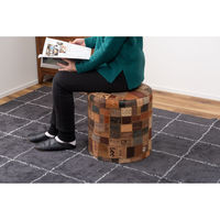 東谷 ROOM ESSENCE ラウンドスツール 幅380×奥行380×高さ440mm ブラウン FAB-006 1台（直送品）