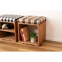 東谷 ROOM ESSENCE ラックスツール 幅340×奥行295×高さ390mm ブラウン LFS-170C 1台（直送品）