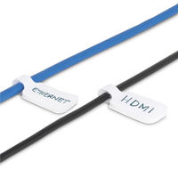 Startech.com ケーブル用ネームタグ 面ファスナー式 9cm ホワイト 配線整理ラベル CABLE-TAG-HLWH 1セット(100個入)