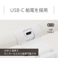 LEDモニターライト 3段階調色 無段階調光 ホワイト タイプC給電 スワン電器 ML-1510WH 1台