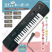 ライソン 37鍵盤 多機能キーボード KTKB-001B 1個（直送品）