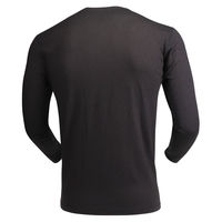 おたふく手袋 発熱吸汗速乾クルーネックシャツ ブラック 3Lサイズ JW-155 1枚（直送品）