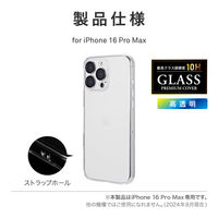 MSソリューションズ iPhone 16 Pro Max カメラレンズ保護ガラスケース クリア LN-IL24CAGCL 1個