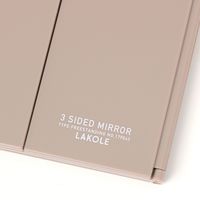 三面折り畳みミラー ピンク LAKOLE/ラコレ