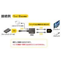 ナカバヤシ HDMIセレクタ 双方向 4K60P対応 HDS-4K2P 1個