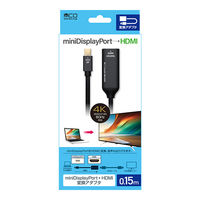 ナカバヤシ miniDisplayPort-HDMI 変換アダプタ 4K対応 DPM-4KA1/BK 1個