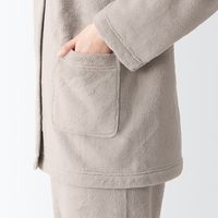 【レディース】無印良品 婦人 静電気が起きにくい 着る毛布 パジャマ 婦人S グレイッシュブラウン 良品計画