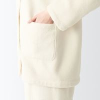【アウトレット】【レディース】無印良品 婦人 静電気が起きにくい 着る毛布 パジャマ 婦人S アイボリー 良品計画