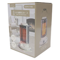 ヒロ・コーポレーション レトロ調電気ストーブ HDLー4249 ホワイト 1台（直送品）