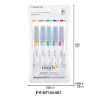 コクヨ 2トーンカラーマーカー<マークタス> PM-MT100-5S2 1個(5本)