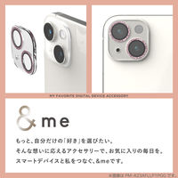 iPhone16/16 Plus カメラガラスフィルム グリッター ピンクゴールド PM-A24AFLLP5PGG エレコム 1個（直送品）