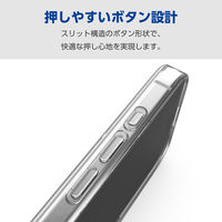iPhone16 ケース ハイブリッド 衝撃吸収 背面ガラス クリア PM-A24AHVCG1CR エレコム 1個（直送品）