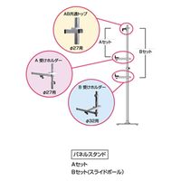 常磐精工 PAパネルスタンドコンビ23G-CB B2パネルセット PA23G-CB-VPB2B2-SET 1台（直送品）