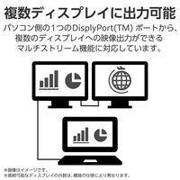 ディスプレイポートケーブル DisplayPort 耐久 ver1.2準拠 1m 黒 ECCAC-DP1210BK エレコム 1個（直送品）