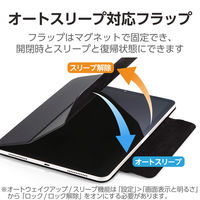 iPad 10.9インチ ケース レザー 本体マグネット装着 手帳型 ブラック TBWA22RWVPF2BKN エレコム 1個（直送品）