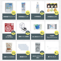 防災セット 2人用 ブルー×レッド 40L ビッグリュック キャリーカート 防災士監修 防災リュック 大容量 警戒レベル4（直送品）