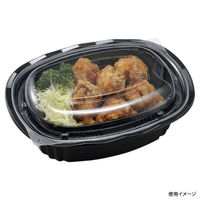 エフピコチューパ どんぶり容器 CY-丼 小判大深N 黒本体 CP520399 1袋(50個)（直送品）