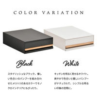 【軒先渡し】B.Bファニシング TREE 家電下引き出し収納スライドテーブル ホワイト TRKS0243KIWHT 1台（直送品）