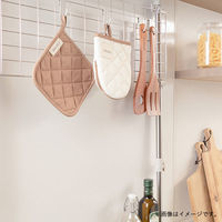 LIV PLUS CAROTE（カローテ） 鍋敷き ループ付 ブラウン アイボリー 18×18cm NM-5063 1個