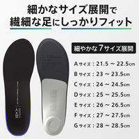 DXMED 超快適姿勢サポートインソール Dサイズ(25cm~25.5cm) WRK-D-1 1足（直送品）