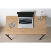 アイリスオーヤマ リビングデスク ナチュラル/ブラック HLVD-800 1台（直送品）