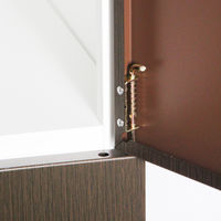 スマイル 木目調スチールロッカー 3連4段12人用 シリンダー錠 ダークブラウン/ホワイト 幅900×奥行515×高さ1790mm 1台（取寄品）