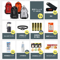 防災セット 2人用 オレンジ×レッド EVERSAFEリュック 防災リュック 寝袋付き 機能性抜群 超軽量 警戒レベル3（直送品）