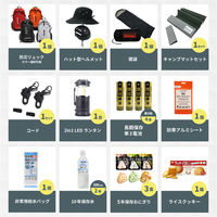 防災セット 1人用 オレンジ EVERSAFEリュック 防災リュック 寝袋付 キャンプマット付 ハット型ヘルメット付 警戒レベル3（直送品）
