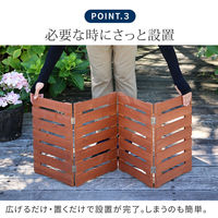 住まいスタイル 折り畳めるウッドミニフェンス120(横ボーダー) 1枚組 WF-120YK-GRY 1枚（直送品）