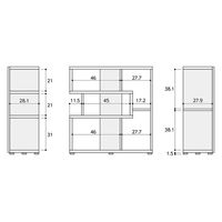 大洋 Shelfit リエール 幅800×奥行301×高さ847mm ホワイト LI 8580R WW&SB 1台（直送品）