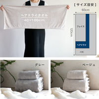 シービージャパン カラリデイプレミアム ヘアドライタオル ベージュ 4573306870944 1枚
