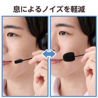 ヘッドセット USB 有線 単一指向性 ノイズキャンセリング オーバーヘッド HS-HP06SUBK 1個 エレコム（わけあり品）