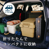 石山 折りたためるクーラーボックス オフブラック(蓋)×ブラウン(本体) 4546516100217 1個