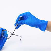 帝人フロンティア 極薄手ニトリル手袋（使い捨て手袋）ぴったりフィット 粉なし ブルー S NBR-PF220MB 1箱（200枚）