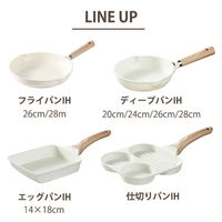 CAROTE（カローテ）卵焼き フライパン IH ガス火対応 アイボリー 1個