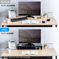 サンワサプライ USBハブ付モニター台(ブラック) MR-LC215BK 1個（直送品）