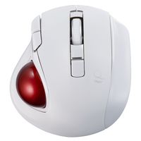 ナカバヤシ 小型無線静音 5ボタン レーザー式 親指トラックボール ホワイト MUS-TRLF224W 1個