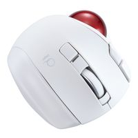 ナカバヤシ 小型Bluetooth静音 5ボタン レーザー式 親指トラックボール ホワイト MUS-TBLF225W 1個