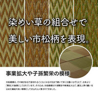 イケヒコ DXピーア い草ラグ 花ござ カーペット ラグ 格子柄 市松柄 2550×3400mm グレー 1030340132002 1枚（直送品）