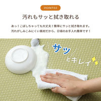 イケヒコ・コーポレーション 洗える ござ 日本製 国産 カーペット リバーシブル 除菌スプレー対応『ミーサ』 1090740020802 1枚
