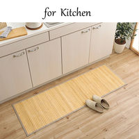 イケヒコ・コーポレーション ローマ 竹カーペット 無地 800×2400mm ライトブラウン 1100130164101 1枚（直送品）