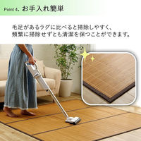 イケヒコ・コーポレーション プレーン バンブーラグ 裏地付き 1200×1800mm ブラウン 1100280064422 1枚（直送品）