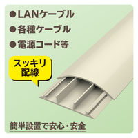 エレコム 配線カバー 床用 モール ( 長さ1m × 幅78mm ) R形状 ベージュ LD-GA1507M 1個（直送品）